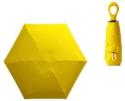 erised's bifrost Mini Paraguas del Sol Plegable de Viaje de Bolsillo/Compacto Portátil Protección/Resistencia Los Rayos UV UPF 50/Impermeable a Prueba/6 Varillas Costillas Paraguas para Mujer