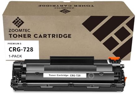 ZOOMTEC Tonerkartusche kompatibel mit Canon CRG-728 CRG 728 für Drucker Canon FAX L150 L170 L410 LBP6200 LBP6230 MF4410 MF4430 MF4450 MF4550d MF4570dn MF4580dn (1 x Schwarz)