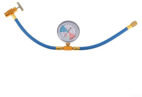 Efficient and Safe Car Air Conditioner Refill Kit with Gauge and Hose, For R12 R22 R134a