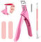 Nail Clippers Tip Cutters for Acrylic False Fake Gel,Professional Nail Art Manicure Tool with 10 Pcs Magnets,2 Pcs Rubbing Strips and 1 Pcs Steel Cone