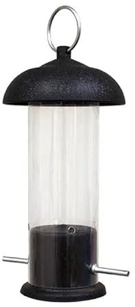 Leagrams Black Steel Nyger/Niger Seed Feeder - Large and Small (Black, Small)