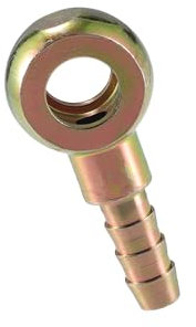 Partuto Universal Banjo Bolt 10mm ID 8mm OD Banjo Bolt Hose Barb Fitting Adapter Replacement for Motorcycle Car Metal Bronze Tone Replacement