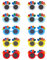 Minnhua 10 Stück Partybrillen Happy Birthday Lustige Brillen für Geburtstag Sonnenbrille Party Sonnenbrille Lustige Spaßbrillen Partybrillen Set Scherzbrillen für Geburtstag Party 5 Farben