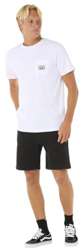Rip Curl Men's Graphic Short Sleeve Crew Neck T-Shirt, Standard Fit, White Surf Paradise, S