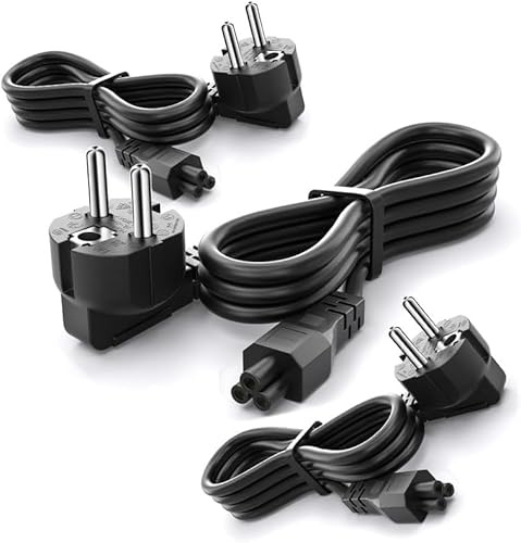 (3 Stück) Varbmt 1,5M Netzkabel 3 polig, Mickey Mous Netzkabel Hergestellt für LG LCD LED Smart TV 32LN530B 42LB5600 42LN5700 47LB5900 65LB6190 Stromkabel (IEC-60320 IEC320 C5 zu NEMA 5-15P)