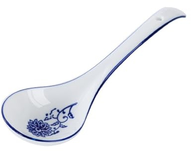 Cuillère à soupe 2 pièces Louche à soupe en céramique, cuillères à louche en porcelaine chinoise bleue et blanche Cuillères à soupe en céramique pour cuisiner, remuer, verser, louches pour servir une