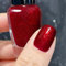 Red Burgundy Glitter Nail Polish – Metallic Red Nail Varnish, Quick Dry Formula, Long-Lasting Shine, No UV Lamp, Red Glitter Gel Nail Polish, Perfect for DIY Manicure & Salon Use, Chip Resistant