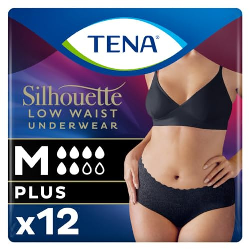 Tena Hüfthohe Unterwäsche Black, 12 Stück, 12 St