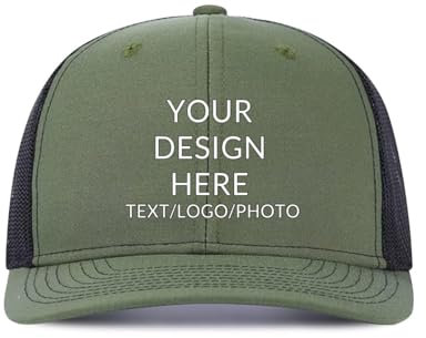 ROHBVMN Basecap personalisiert mit Foto/Logo/Text | Trucker Cap Mesh-Kappe selbst gestalten | Verstellbare Baseball Cap für Männer Frauen | Unisex Dad Cap Schwarz