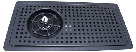 NJDQFA Rinceuse de Verre, Rince-Verre de Nettoyage Commercial, Lave-gobelets Automatique en Acier Inoxydable, Bac d'égouttage avec rinceur