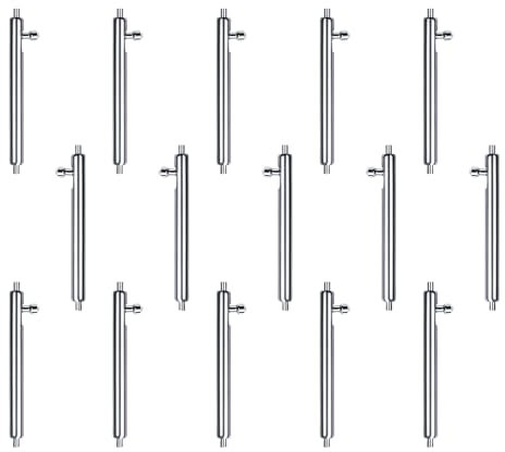 15-teiliges Uhrenarmband-Verbindungsstifte, feste Edelstahl-Ohrstab-Uhren-Reparatur-Werkzeug-Set, Zubehör, Schnellspann-Federstange, Edelstahl