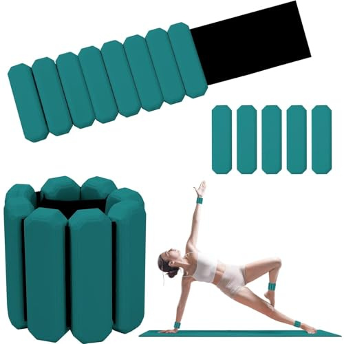 Omtofo Poids De Poignet Réglables Poids De Cheville Pour Poids Poignet En Ankle Weights Pour Exercice Yoga Danse Barre Pilates Cardio Aérobic Marche