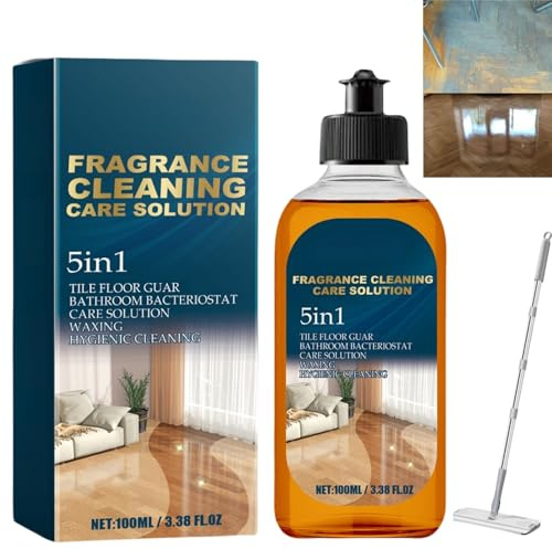 Wooden Floor Cleaner,5 In 1 Fragrance Cleaning Care Solution,Tile Cleaner,Floor Cleaner Liquid,Household Cleaners,Stain Odor Remover Floors Cleaners,Sticky Stuff Remover,Multi Purpose Cleaner