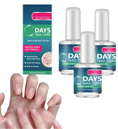Nagelwachstumsserum & Nagelhautpflegeöl - Stärkungsmittel für dünne Nägel, feuchtigkeitsspendendes Nagelhautserum mit pflanzlichen Inhaltsstoffen, Reparatur trockener brüchiger Nägel (3 Flaschen)