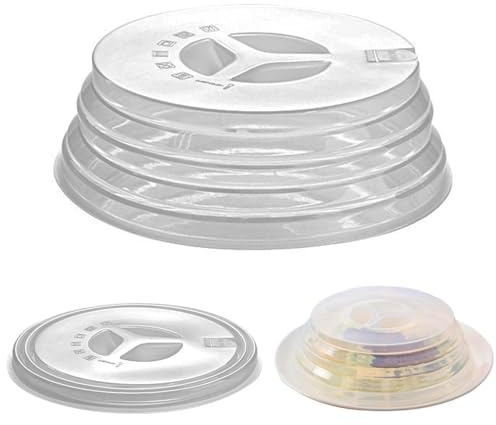 Tapa para Microondas Contra Salpicaduras, Tapa de Silicona para Almacenar Alimentos, Cubiertas Para Platos, con Orificio de VaporRedonda, Apto para lavavajillas (L)