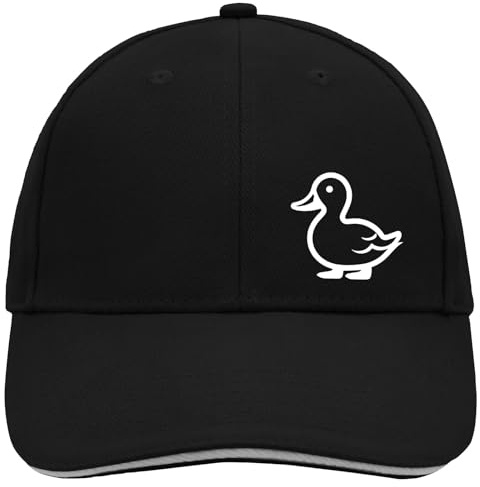 Huuraa Cappy Mütze Ente Silhouette Geschenk | Baseballkappe Basecap Kappe Geschenkidee Unisex Baseball Cap