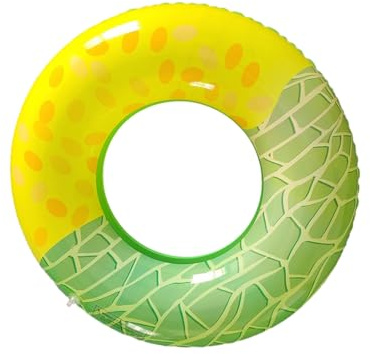 YIXANNX Planschen Sie bei sommerlichen Poolpartys mit farbenfrohen Fruchtringschwimmern, empfohlen für aufblasbare Schwimmbecken ab 9 Jahren, Hami Melone