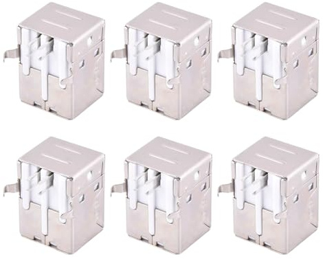 HJDJBD 6 Stück 4 Pins USB Typ B Buchse PCB Winkelstecker für Drucker, Computer, Silberton,USB-B-Buchse Printausführung 90°