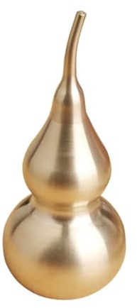 Angoily Copper Gourd Ornament Brass Gourd Decor Tabletop Home Accessories Ornament 3.46 in Calabash Shape Brassware for Living Room Office Desk Gift