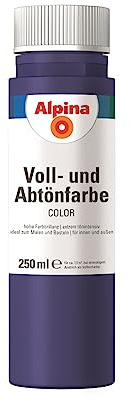 Alpina COLOR Voll- und Abtönfarbe Pretty Violet, 0,25 L – Wand- & Abtönfarbe für innen & außen