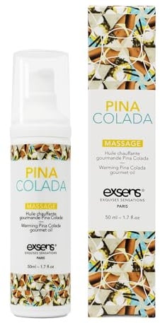 Exsens Warming Massage Oil Pina Colada 50 ml Transparent
