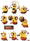 alles-meine.de GmbH 9 TLG. Set Wandtattoo/Sticker - Minnion - Ich einfach unverbesserlich/Cro - Urwald UrMinnion - Wandsticker - Aufkleber für Kinderzimmer - selbstkleb..