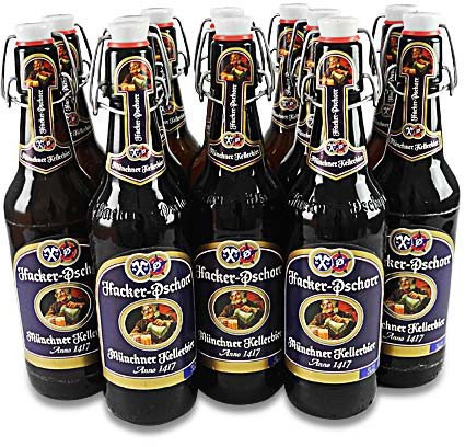Hacker-Pschorr Kellerbier naturtrüb (12 Flaschen à 0,5 l / 5,5% vol.)