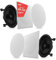 Pyle Haut-Parleurs 2 Voies à Encastrer 25 cm – Paire de 300W pour Mur ou Plafond – Grilles Rondes/Carrées Interchangeables – Connexions à Ressort – Son Stéréo Clair