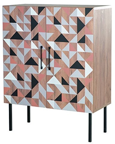 Phoenix 156701TO Hochkommode mit 2 Türen, Holz, Tobacco Oak, 45 x 100 x 129.6 cm