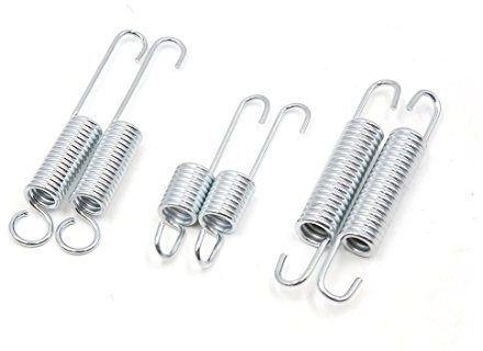 sourcing map 6 Stück Ring Metall Motorrad Kickstand Kick Seitenständer Frühling Silber Ton