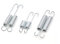 sourcing map 6 Stück Ring Metall Motorrad Kickstand Kick Seitenständer Frühling Silber Ton