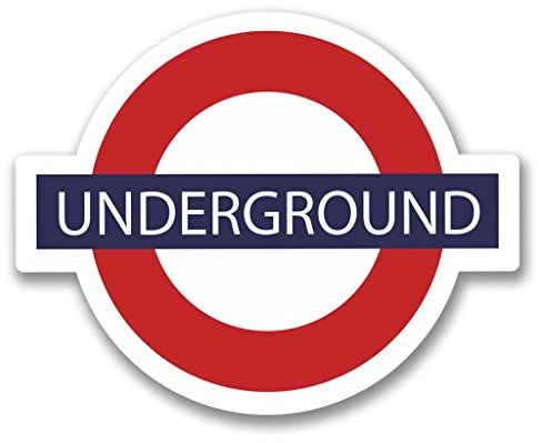 2 x 10cm/100mm Die Londoner U-Bahn Vinyl SELBSTKLEBENDE STICKER Aufkleber Laptop reisen Gepäckwagen iPad Zeichen Spaß #6403
