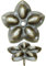 FUXXER 50x Antike Dekor-Nägel, Zier-Kopf-Nägel, Vintage Flower Bronze Design, 23 x 23 mm