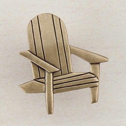 Artisan Strandkorb Schrankknauf, antikes Messing