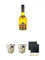 Licor 43 Cuarenta y Tres Likör 1,0 Liter + Licor 43 Orochataglas ohne Eichstrich 1 Stück + Licor 43 Orochataglas ohne Eichstrich 1 Stück + Schiefer Glasuntersetzer eckig ca. 9,5 cm Ø 2 Stück