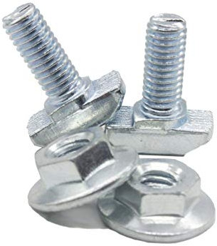 20 viti a martello M6 x 25, per scanalatura 8 e 8E, ponte 1,5 mm, acciaio 8,8 zincato