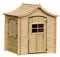 Timbela Kinderspielhaus aus Holz - Spielhaus im Freien für Kinder - B112xL146xH152 cm/1,1m2 Gartenspielhaus - Garten-Sommerhaus für Kinder M550-1