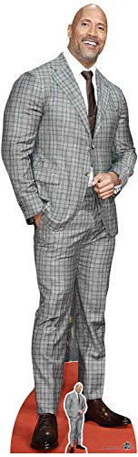 US-Way.de Dwayne Johnson ca.194 cm Aufsteller Lebensgröße – Detailgetreue Pappfigur mit Rückstütze – Ideal für Partydeko, Filmfans, Kinderzimmer & Sammler