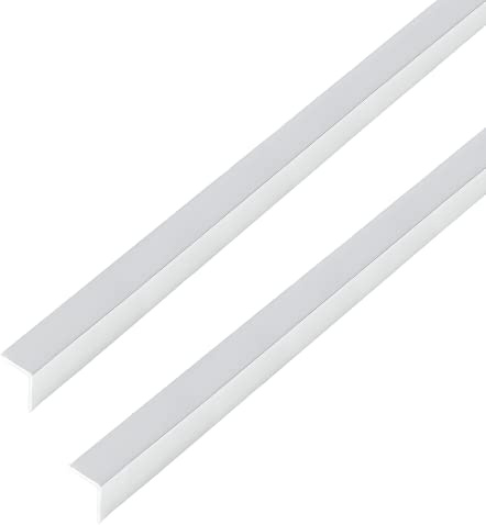 Alberts 499365 Winkelprofil | selbstklebend | Aluminium, chromdesign | 1000 x 20 x 20 mm | 2er Set