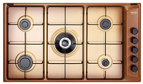 De Longhi FLT59DD - Piano cottura a gas n° 5 fuochi colore Terra di Francia