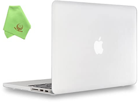 UESWILL Glatte matte harte Hülle kompatibel mit MacBook Pro (Retina, 13 Zoll, Anfang 2015/2014/2013/Ende 2012), Modell A1502/A1425, kein USB-C, kein CD-ROM, Frosted Clear