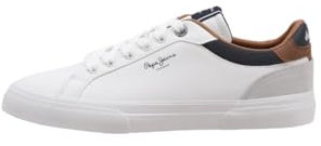 Pepe Jeans Herren Kenton Court M Sneaker, White (White), 41 EU