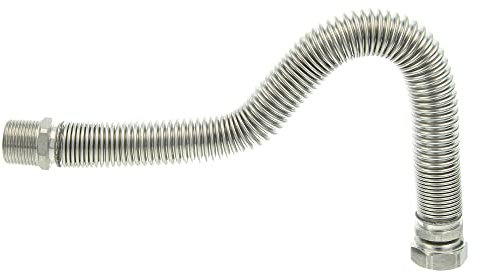 tecuro Edelstahlflexwellrohr 1/2 Zoll (DN 15), ausziehbar von 500-1000 mm, formstabil - ES1550100