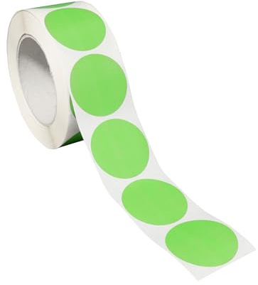 SPRINTIS Klebepunkte 50 mm, hellgrün, 1000 Stück Markierungspunkte selbstklebend auf Rolle, Punkte Aufkleber aus Papier für Büro und Lager