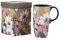 DUSVALLY Ceramic Mug Coffee Cup with Sealed Lid and Gift Box Latte Mug with Handle for Home and Office 17oz.Flower