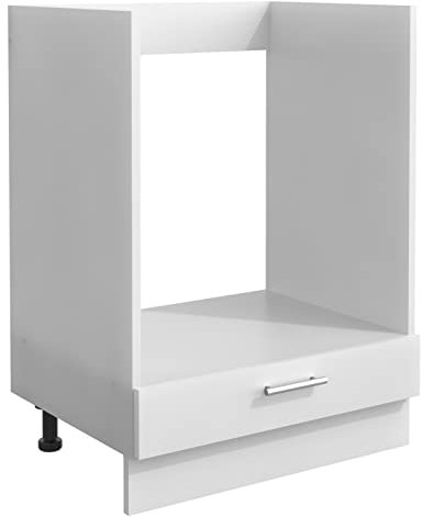 VCM Esilo Armoire de Four encastrée avec Compartiment supplémentaire Blanc Largeur 60 cm