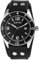Raptor Gabin Herren-Uhr Datum Unterlegarmband Leder Analog Quarz RA20367 (schwarz)