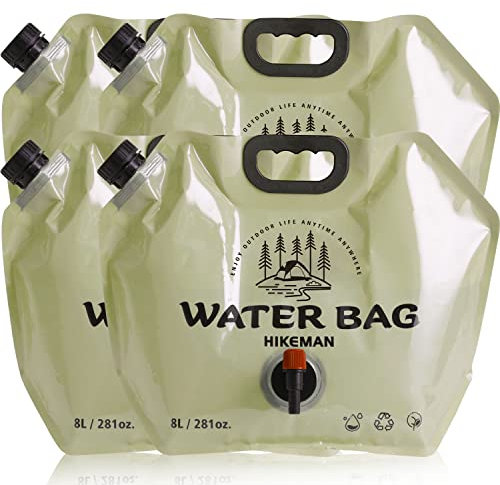 HIKEMAN Camping Wasser Container Tasche - 8L Faltbare Wasserkanister Wassersack mit Hahn,Tasche für Outdoor Camping Grill,Wandern und die Wasserspeicherung zu Hause Haushalt BPA Frei (4)