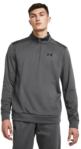 Under Armour Men's Armourfleece 1/4 Zip, (025) Castlerock / / Black, 3XL