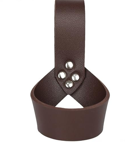 XNHIU Axe Holster Leather Axe Protective Cover Halloween Knight Axe Holster Handmade Supplies Dress-Up Accessories for Halloween Christmas Outdoor (Brown)